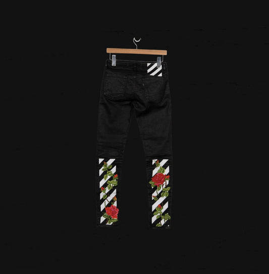 Off White Roses Skinny Jeans Women’s