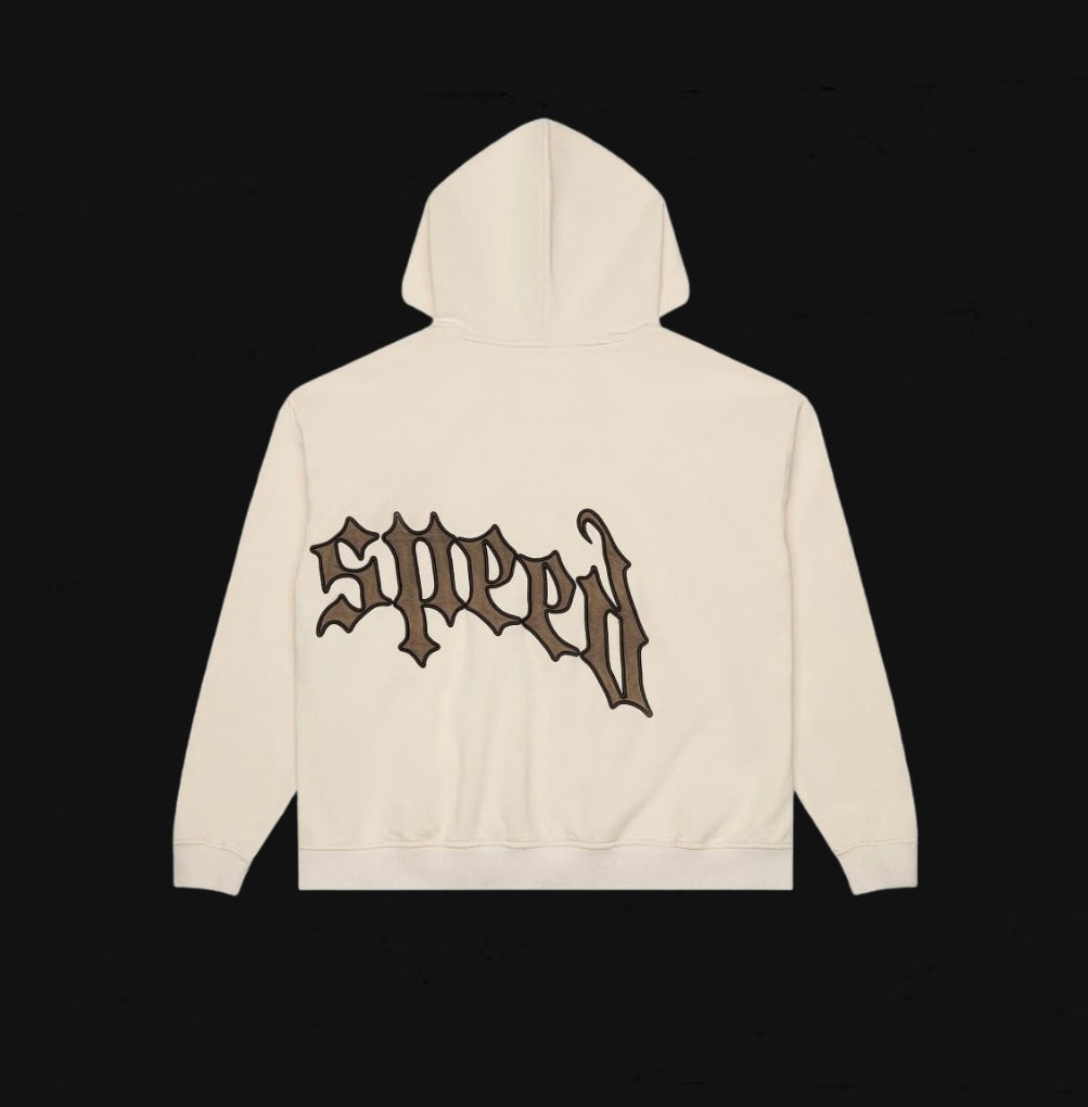 Godspeed OG logo V2 Sweatsuit “Bone/Red”