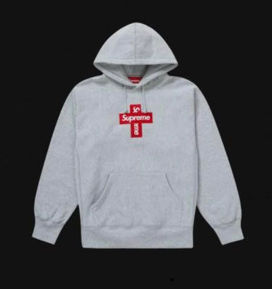 Supreme Cross Box Logo Hoodie Heather Grey – Bro Got Dank