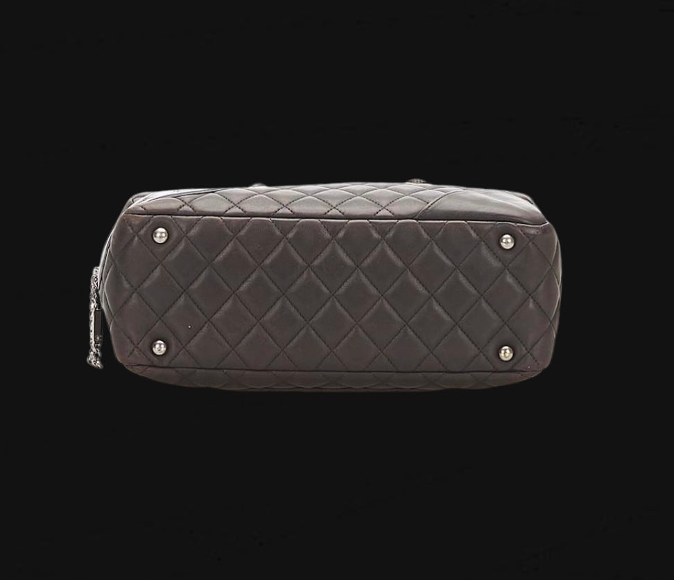 Chanel Brown Cambon Ligne Shoulder Bag Dark brown Leather
