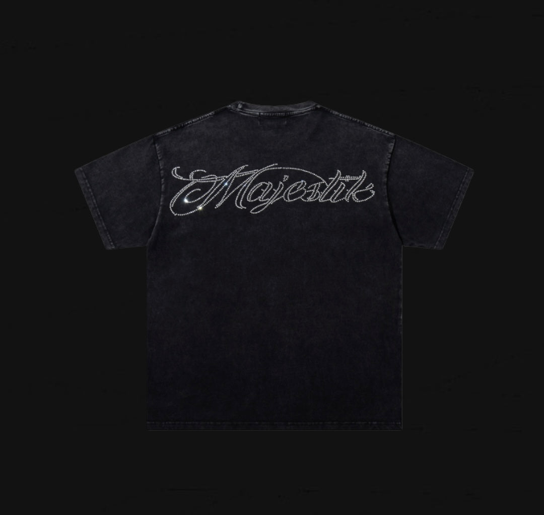 Majestik Bulldog Football Graphic Crop Tee