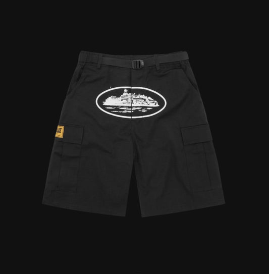 Corteiz Alcatraz Cargo Shorts
Black