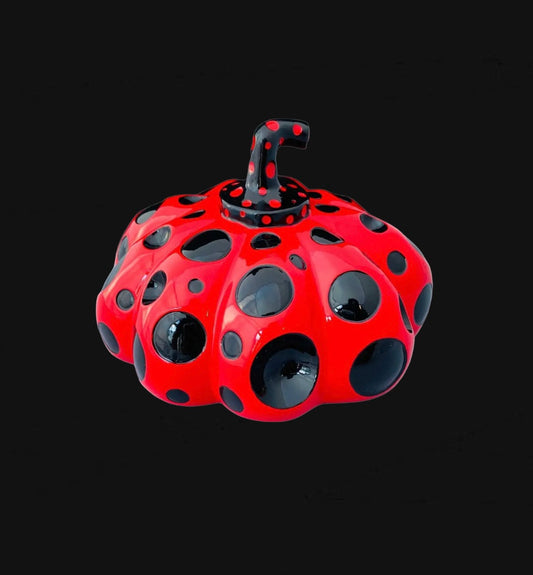 Yayoi Kusama Pumpkin (Kusama Red and Black pumpkin), ca. 2019