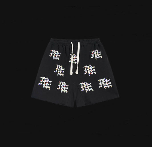 Mixed Emotion Black ME Shorts