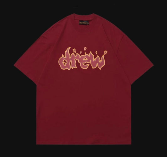 Drew House ‘Lit ss Tee Burgundy’