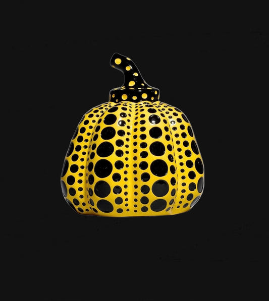 Yayoi Kusama Pumpkin Cast Resin Figure Yellow