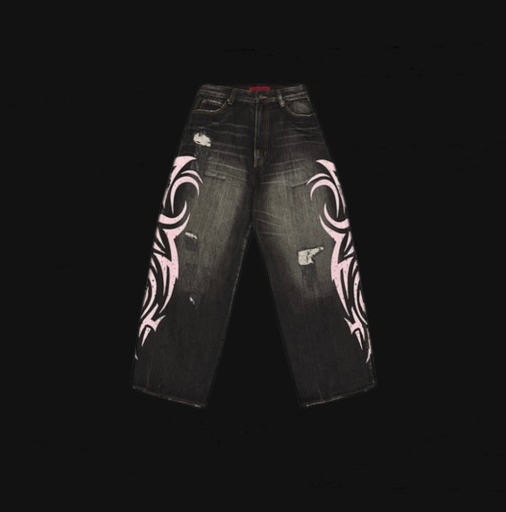Jaded London Pink Blade Colossus Jeans