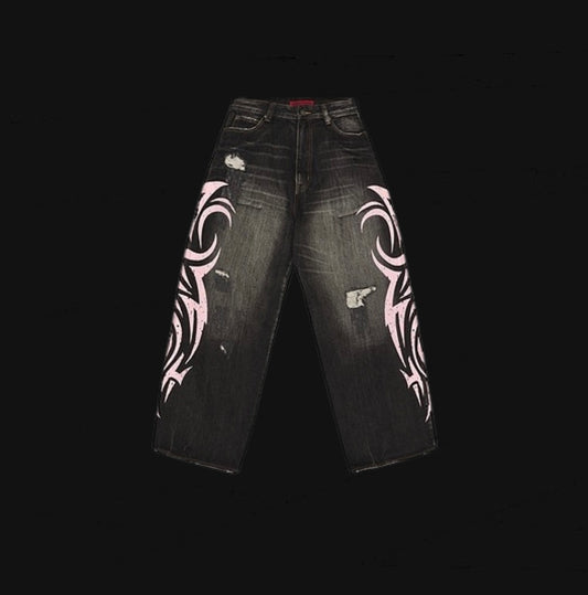 Jaded London Pink Blade Colossus Jeans