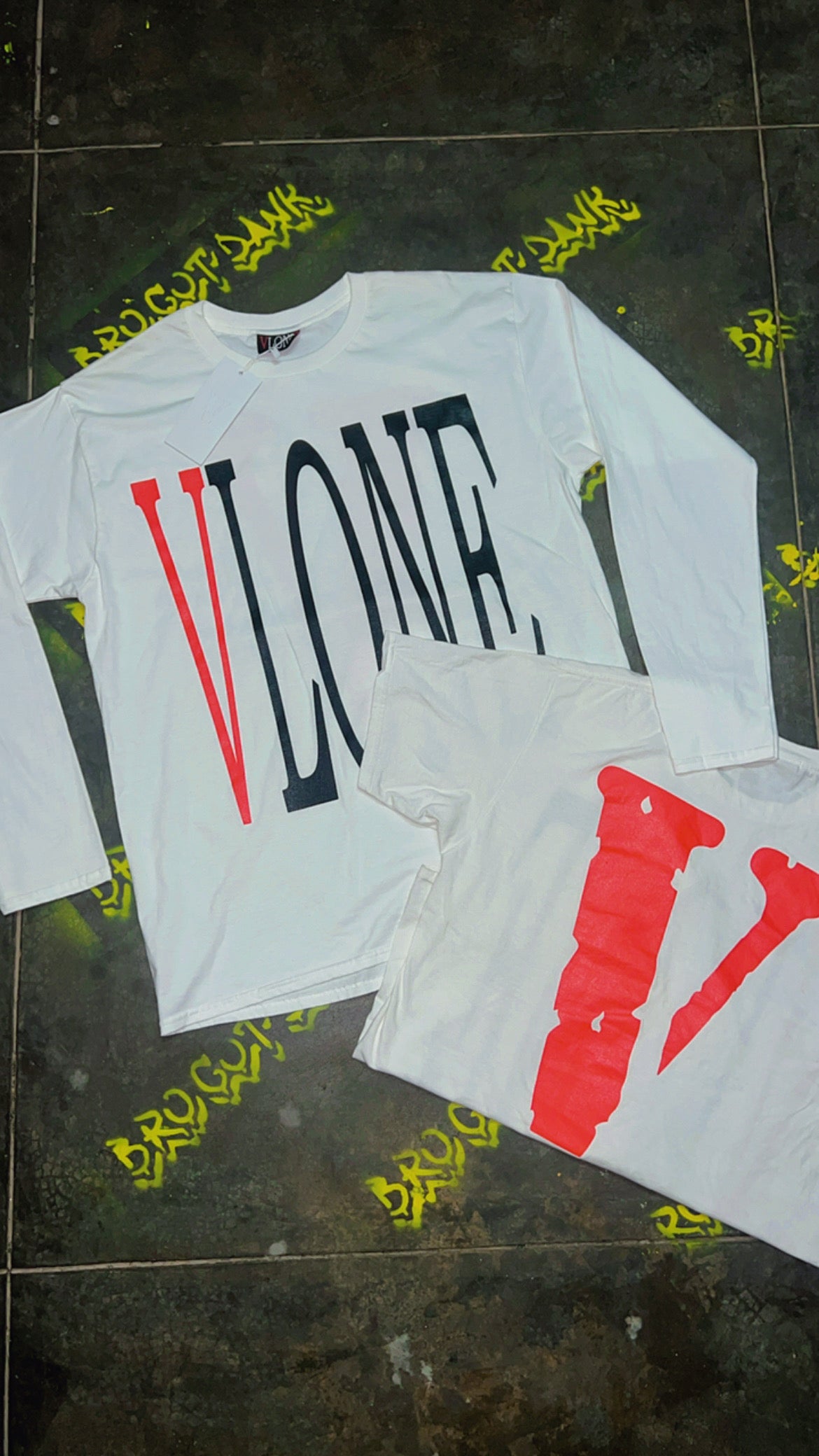 Vlone L/S staple Tee white