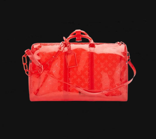 Louis Vuitton Keepall Bandouliere Monogram 50 Red