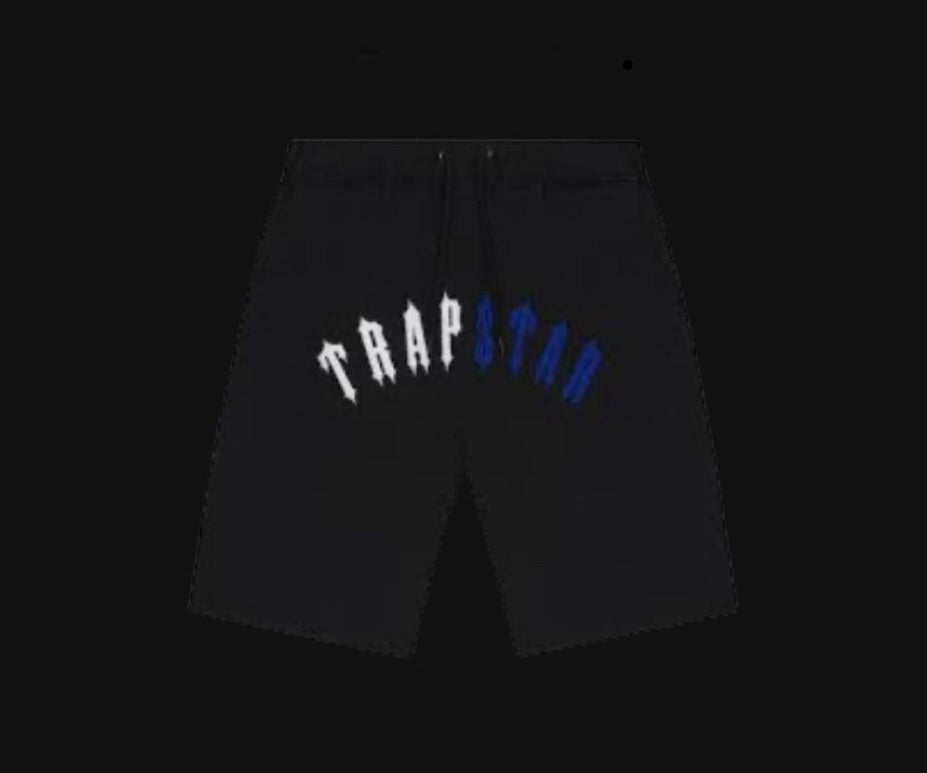 Trapstar Irongate Arch Chenille Tee and Shorts set Black