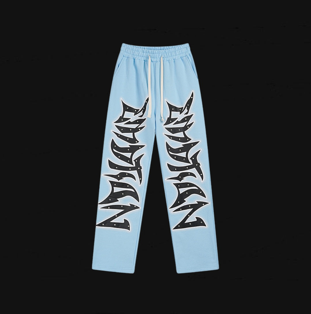 Mixed Emotions Graffiti Sweatpants [Blue]