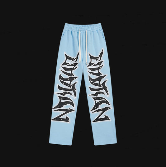 Mixed Emotions Graffiti Sweatpants [Blue]