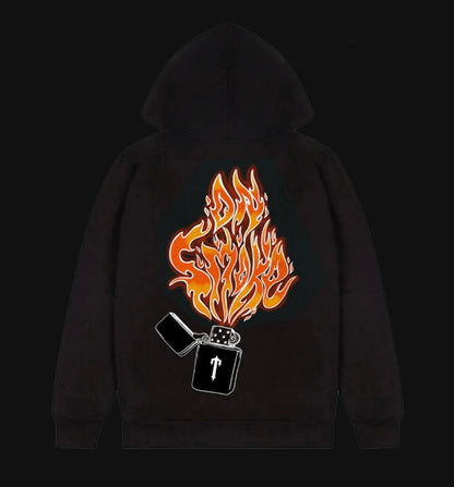 Trapstar On Smoke 2.1 Hoodie - Black/Orange