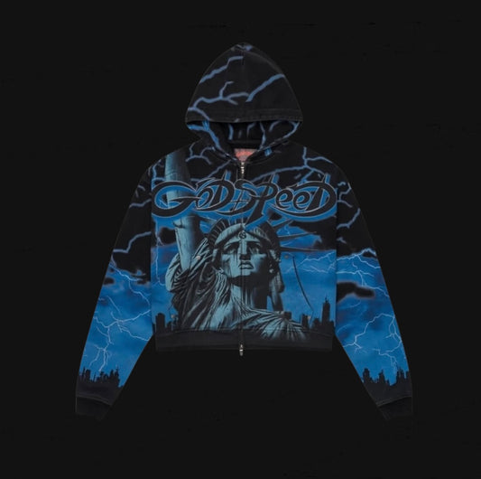 Godspeed Voltage Zip V2 Hoodie Blue