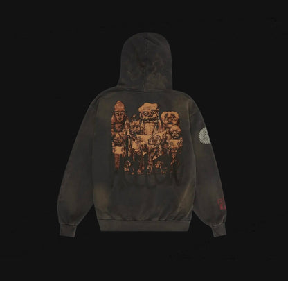 Travis Scott Cactus Jack x Takashi Murakami Hollow Hoodie "Black"