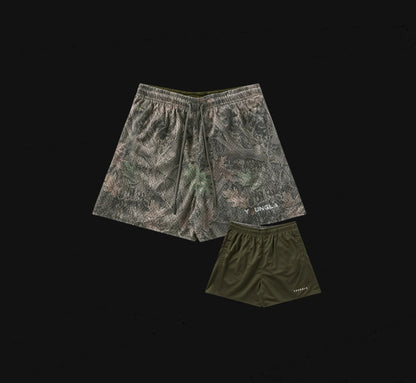 Young La Reversible 1117 - Tree Camo Mesh Shorts