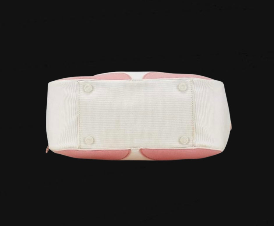 Chanel Marshmallow Coco Mark Tote Bag Pink White Cloth