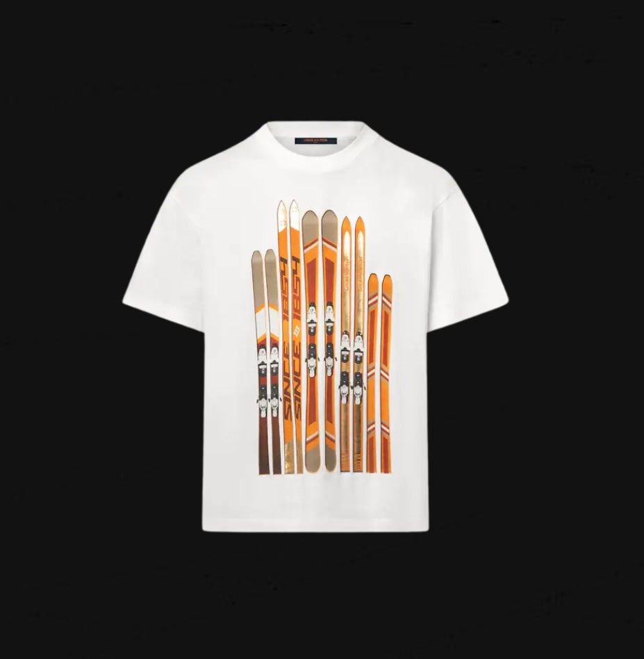 Louis Vuitton Printed Cotton White Tee