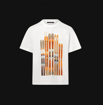 Louis Vuitton Printed Cotton White Tee