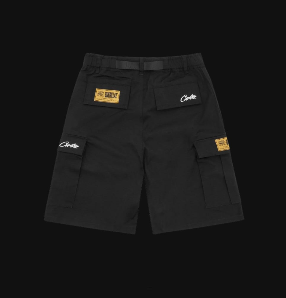 Corteiz Alcatraz Cargo Shorts
Black