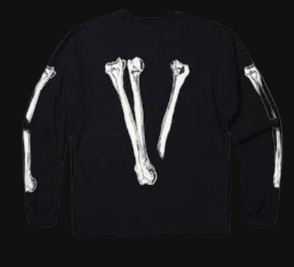 Vlone L/S Skull And Bones Body Tee Black