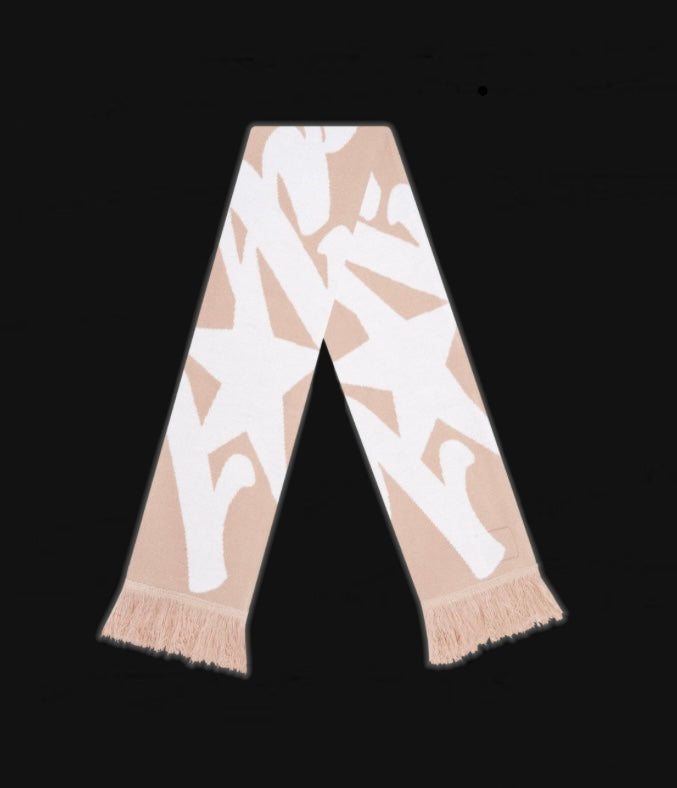 Corteiz Jacquard Knit Scarf Cream