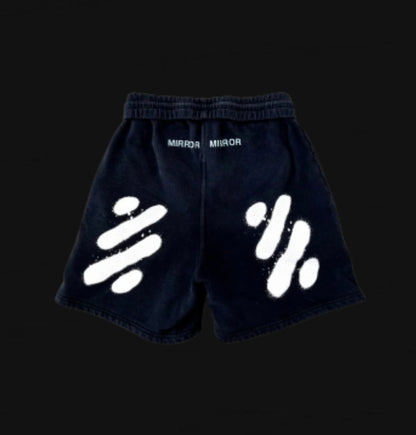 Off-White Spray Paint Shorts Black