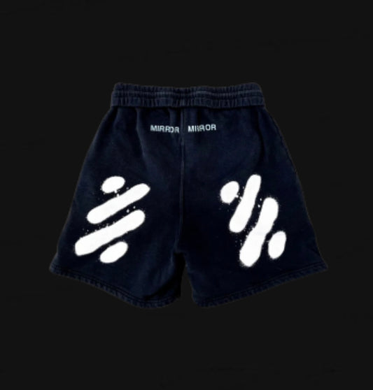 Off-White Spray Paint Shorts Black