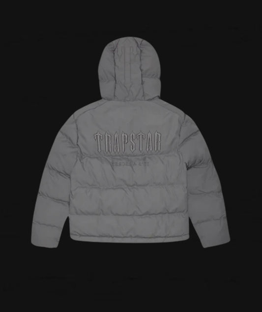 Trapstar Decoded Hooded Puffer Jacket 2.0 - Grey