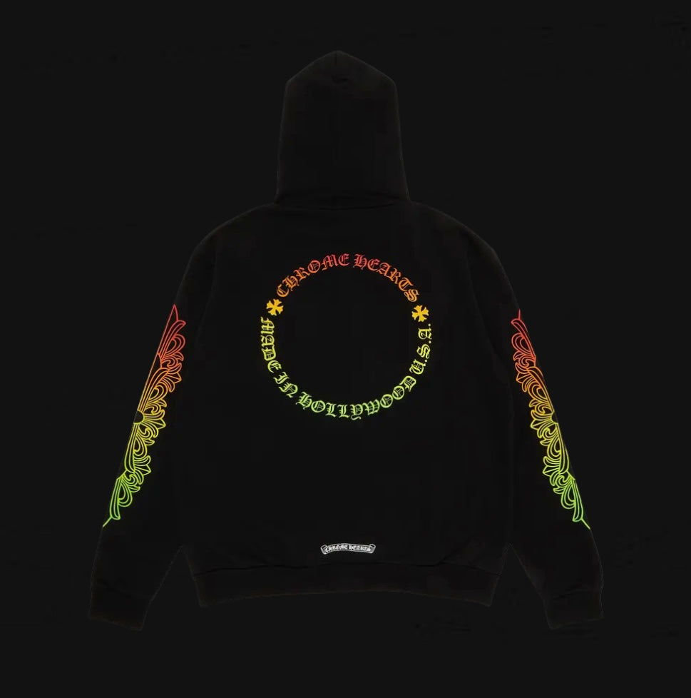 Chrome Hearts Gradient Floral Hoodie