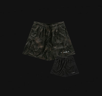 Young La Reversible 1117 - Tree Camo Mesh Shorts