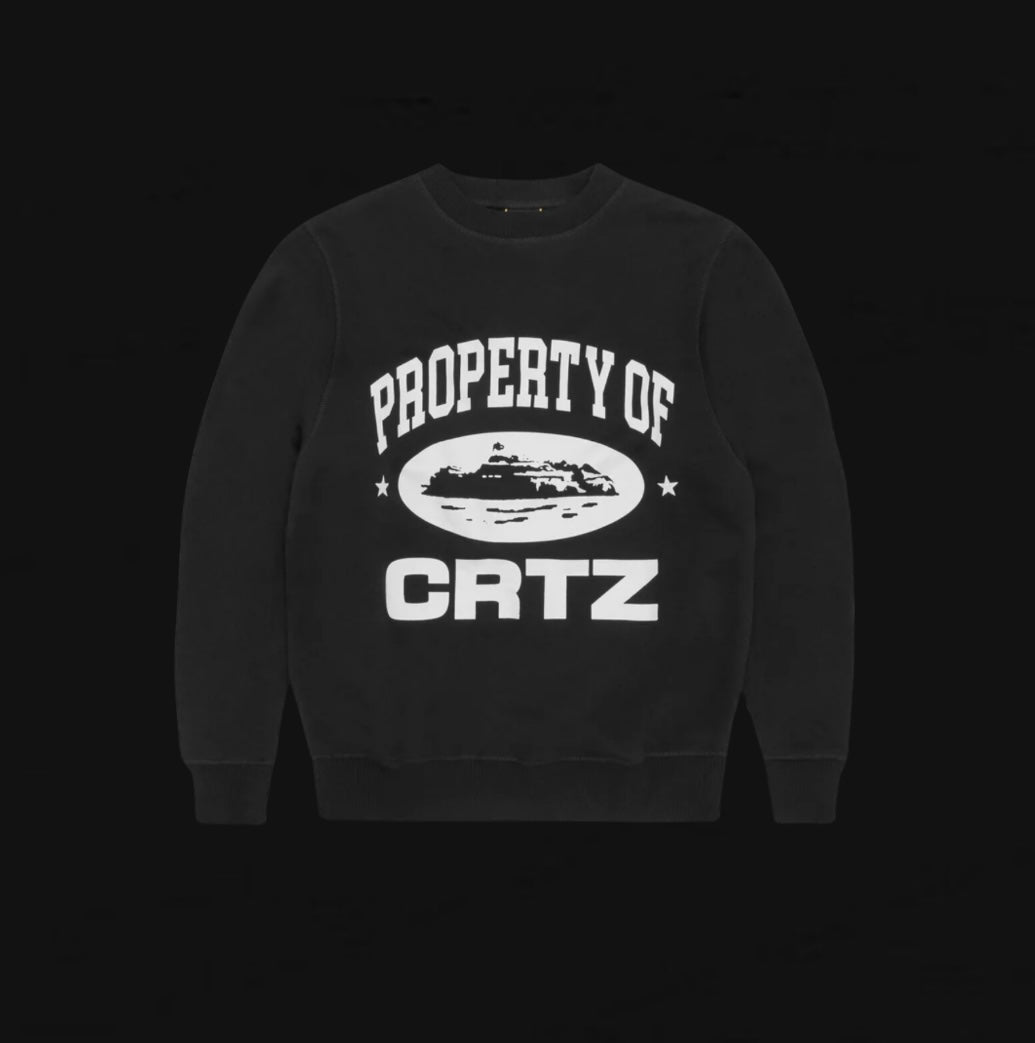 Corteiz Property of Crtz Shorts and Sweat Set black