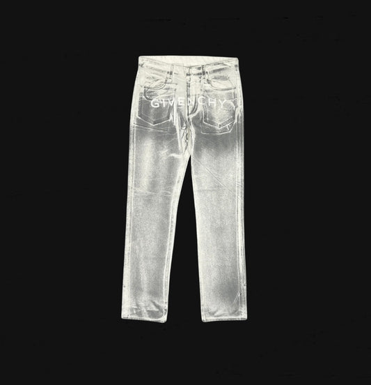 Givenchy Trompe L’oeil Print Denim Jeans
