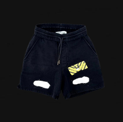 Off-White Spray Paint Shorts Black