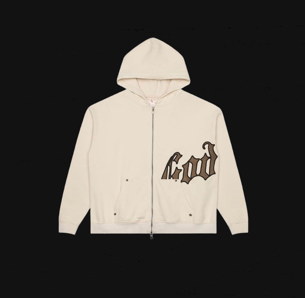 Godspeed OG logo V2 Sweatsuit “Bone/Red”
