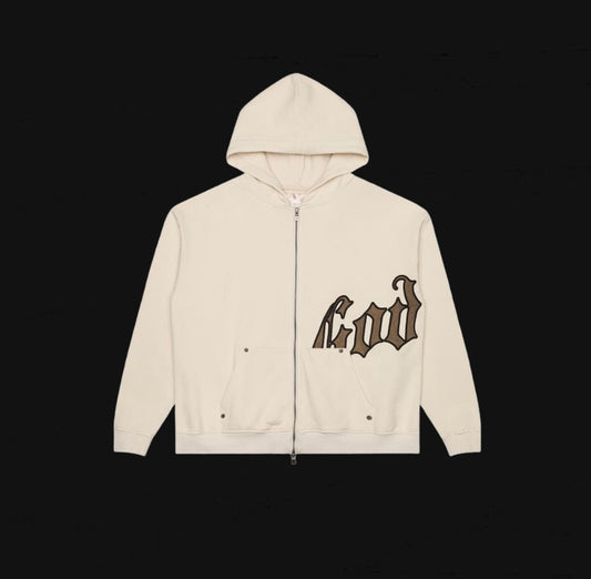 Godspeed OG logo V2 Sweatsuit “Bone/Red”