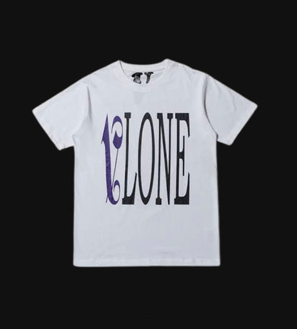 Vlone x Palm Angels Staple White/Purple Tee