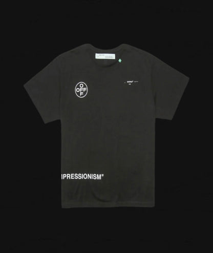 OFF-WHITE STENCIL BLACK FUCHSIA OVERSIZED TEE