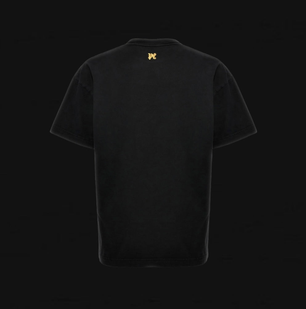 Palm Angels Burning Monogram Tee Black