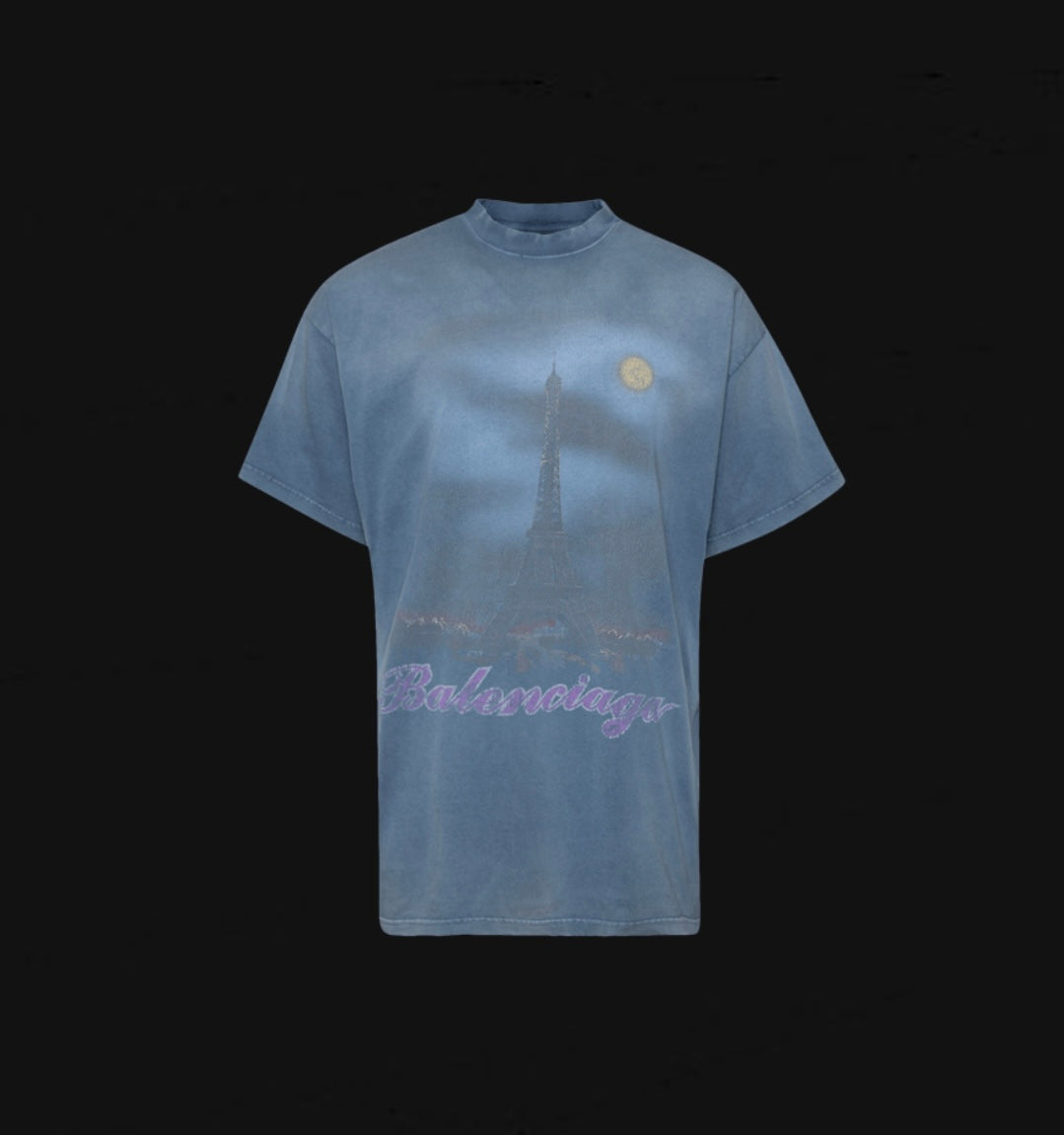 Balenciaga Oversized Tee “Faded Blue”