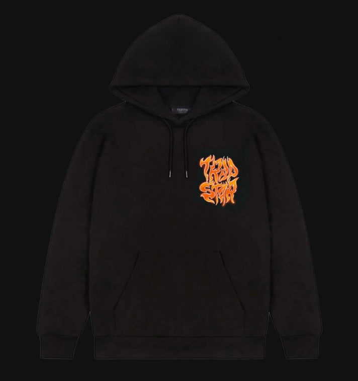 Trapstar On Smoke 2.1 Hoodie - Black/Orange