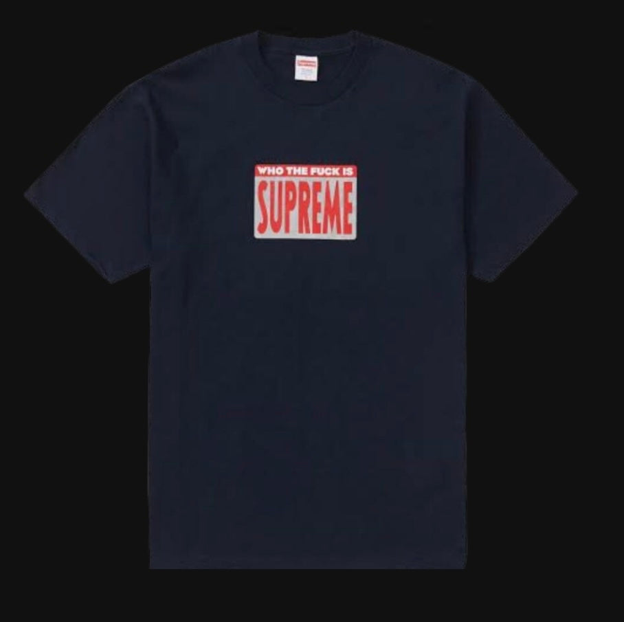 Supreme ‘Who TF is Supreme Tee’ Navy