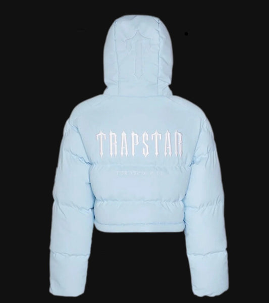 Trapstar Women's Decoded 2.0
Hooded Puffer Ice Blue