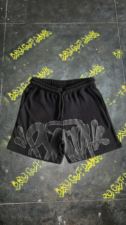 Syna World Logo Tee and Shorts Set - Black/Black