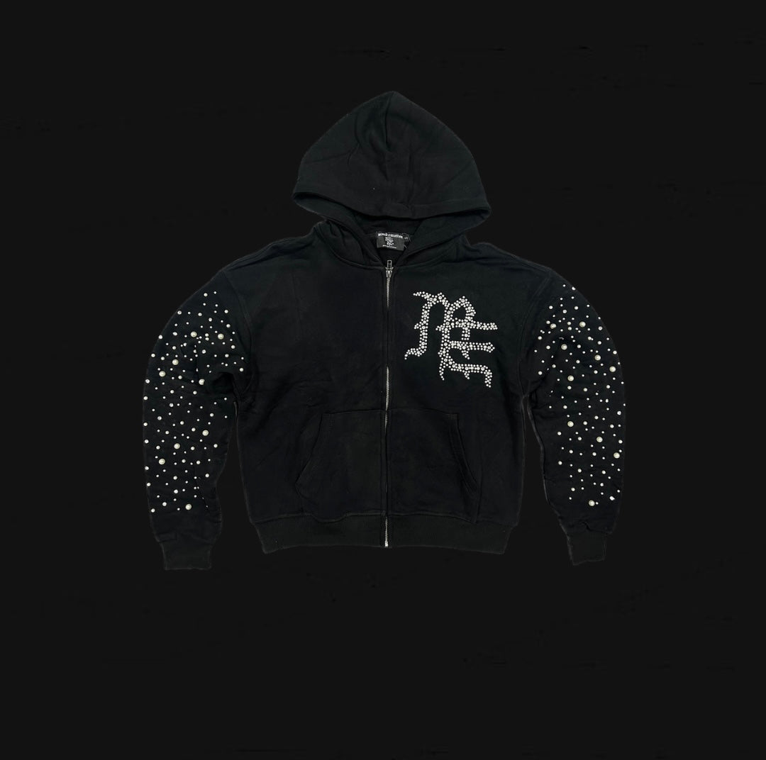 Mixed Emotions Pearl Zip Up Hoodie