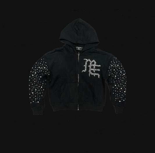 Mixed Emotions Pearl Zip Up Hoodie