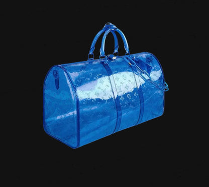Louis Vuitton Keepall Bandouliere Monogram 50 Duffel Blue