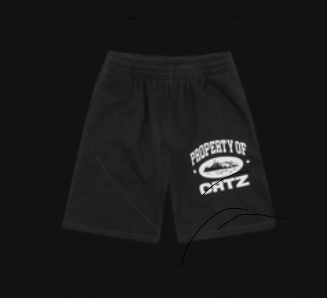 Corteiz Property of Crtz Shorts and Sweat Set black