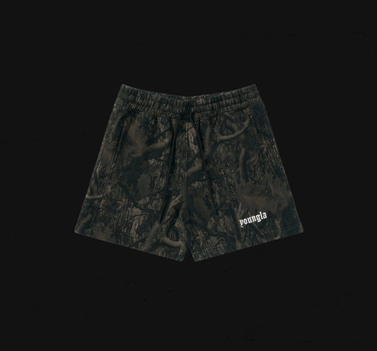 Young La 1118 Tree Camo Cotton Shorts